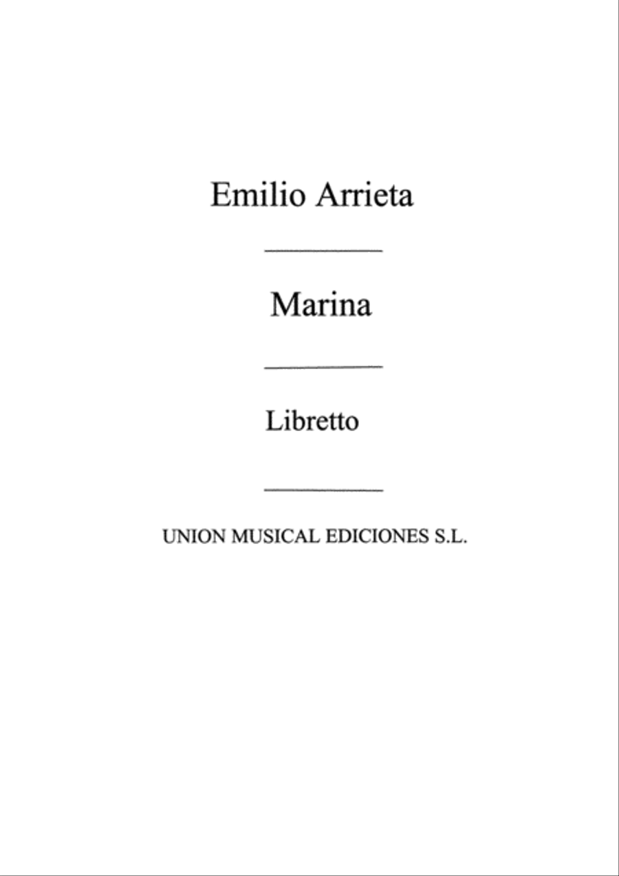 Marina - Libretto Libretti scores gallery preview page 1