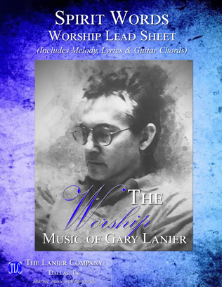 SPIRIT WORDS, Worship Lead Sheet (Includes Melody, Lyrics & Chords)