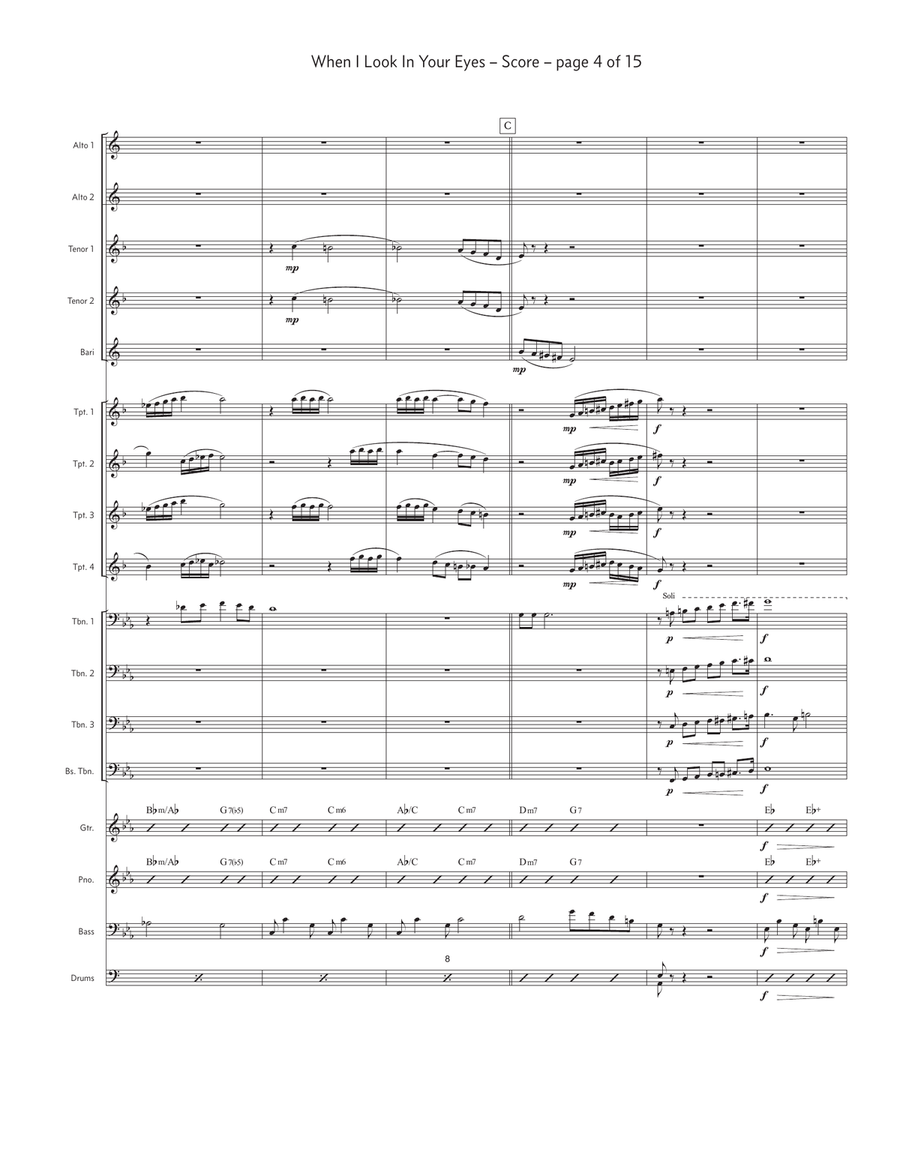 When I Look In Your Eyes Jazz Ensemble scores gallery preview page 4