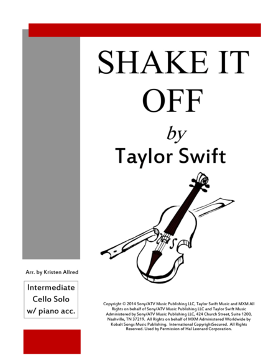 Shake It Off Shake It Off Piano scores gallery preview page 1