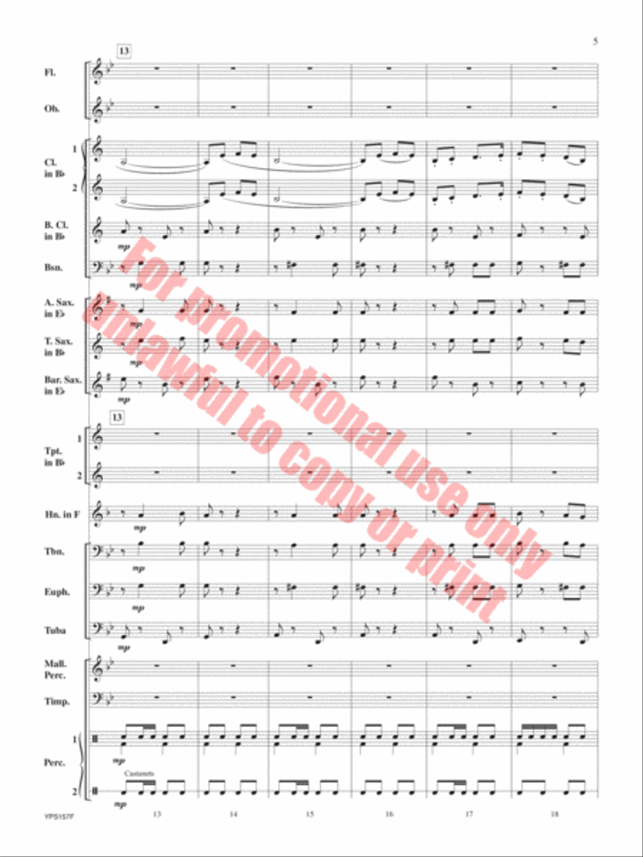 The Red Cape Concert Band scores gallery preview page 6