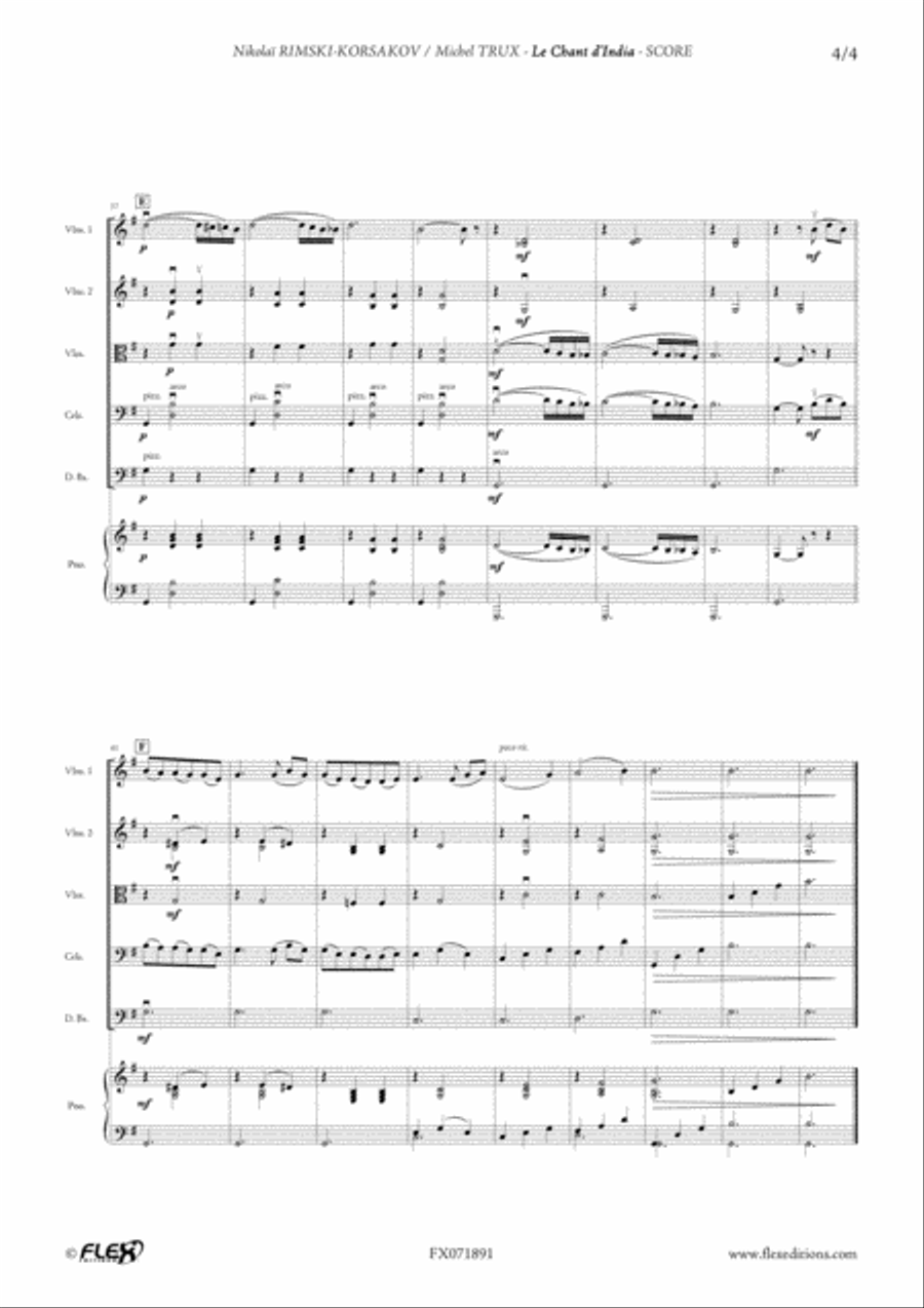 Le Chant d'India 4-Part scores gallery preview page 5