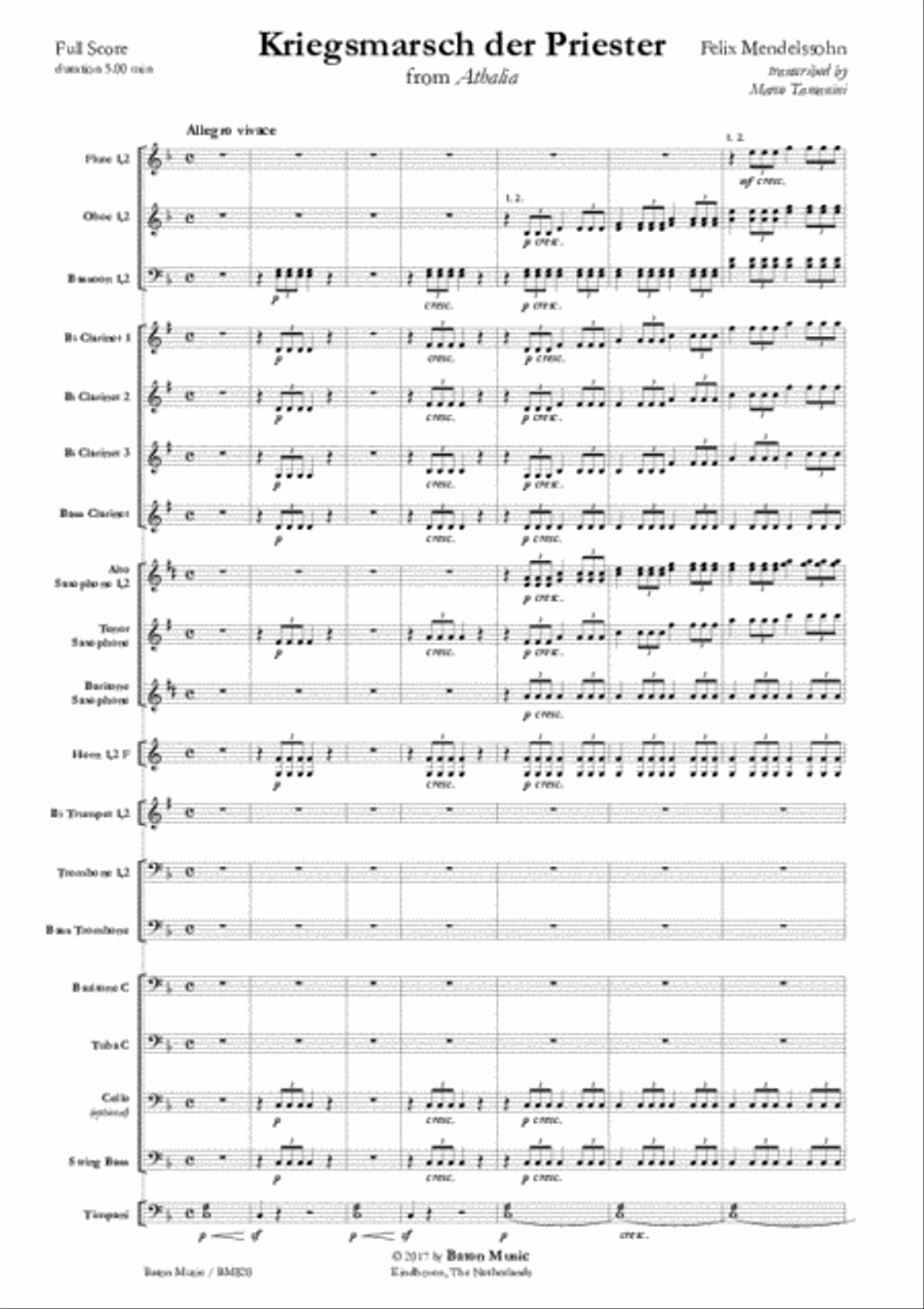 Kriegsmarsch der Priester Concert Band scores gallery preview page 2