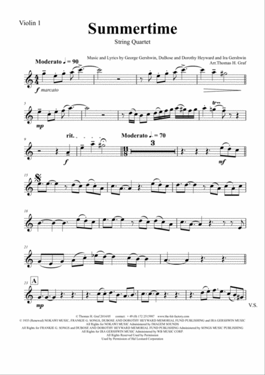 Summertime String Quartet scores gallery preview page 4