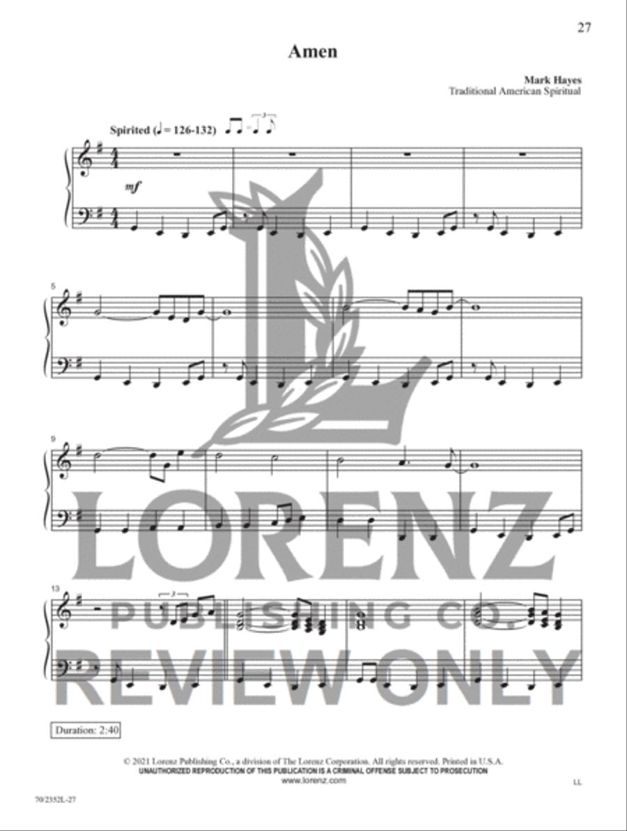 The Best of Mark Hayes for the Intermediate Pianist Piano Solo scores gallery preview page 19