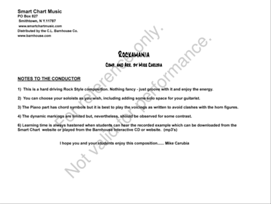 Rockamania Jazz Ensemble scores gallery preview page 2
