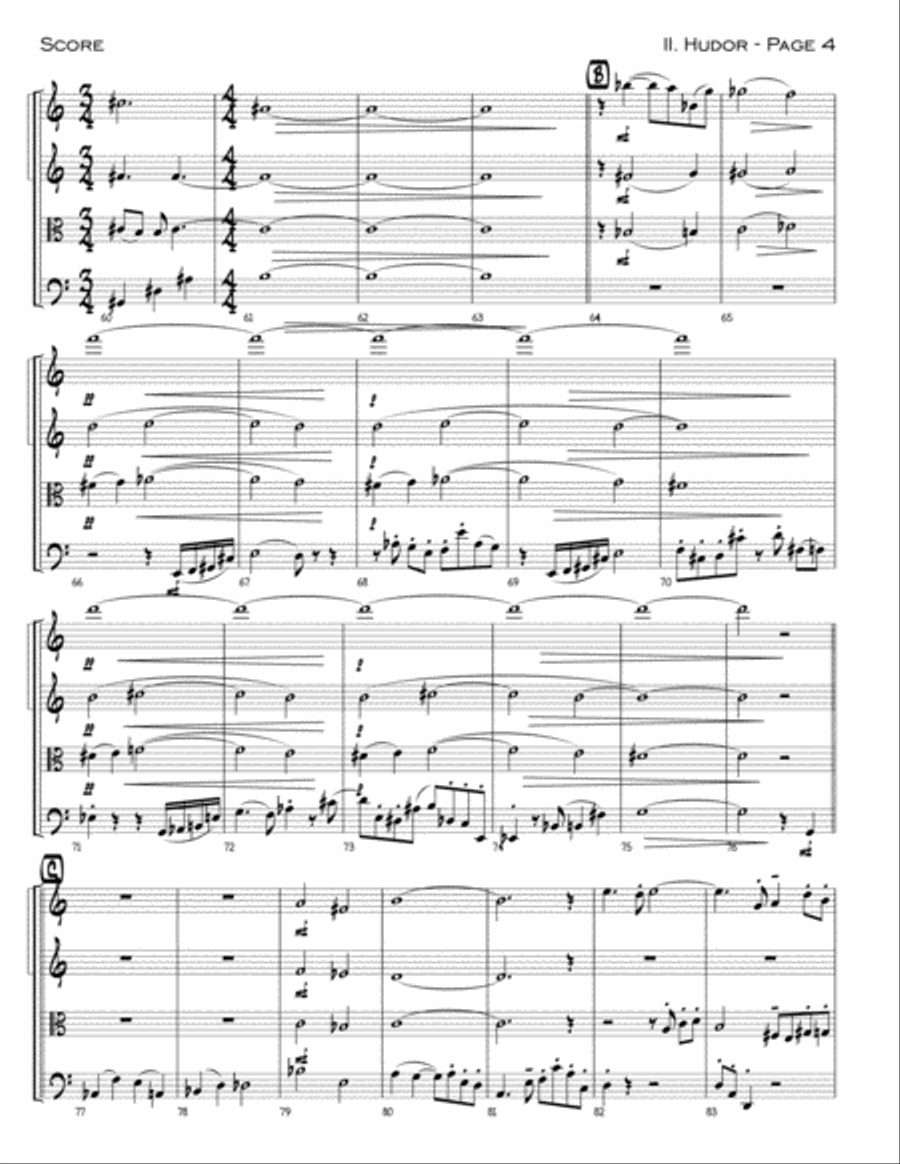 The Four Elements - II. Hudor String Quartet scores gallery preview page 4
