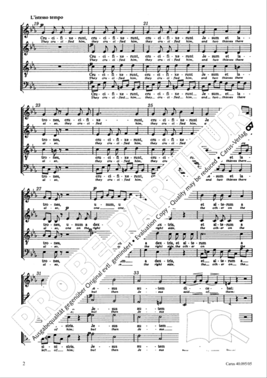 The Seven Words (Die Sieben Worte) 4-Part scores gallery preview page 3