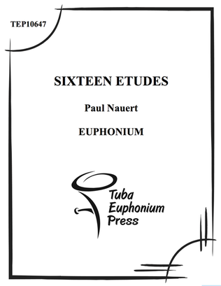 Book cover for Sixteen Etudes for Euphonium