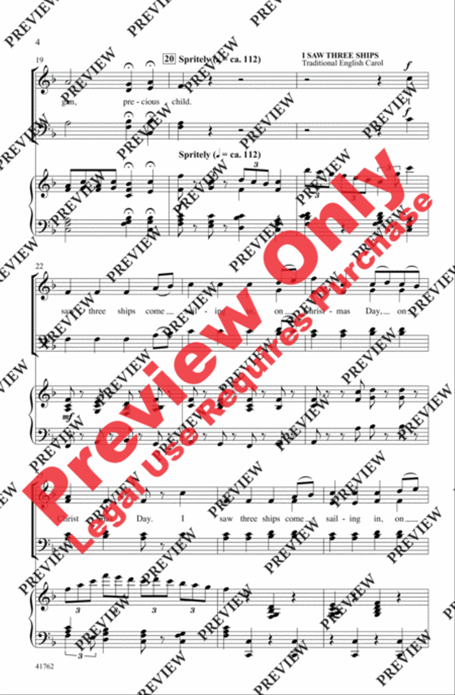 Carols from the British Isles 4-Part scores gallery preview page 4