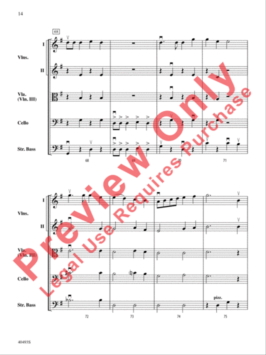 Christmas Toys on Parade String Orchestra scores gallery preview page 15