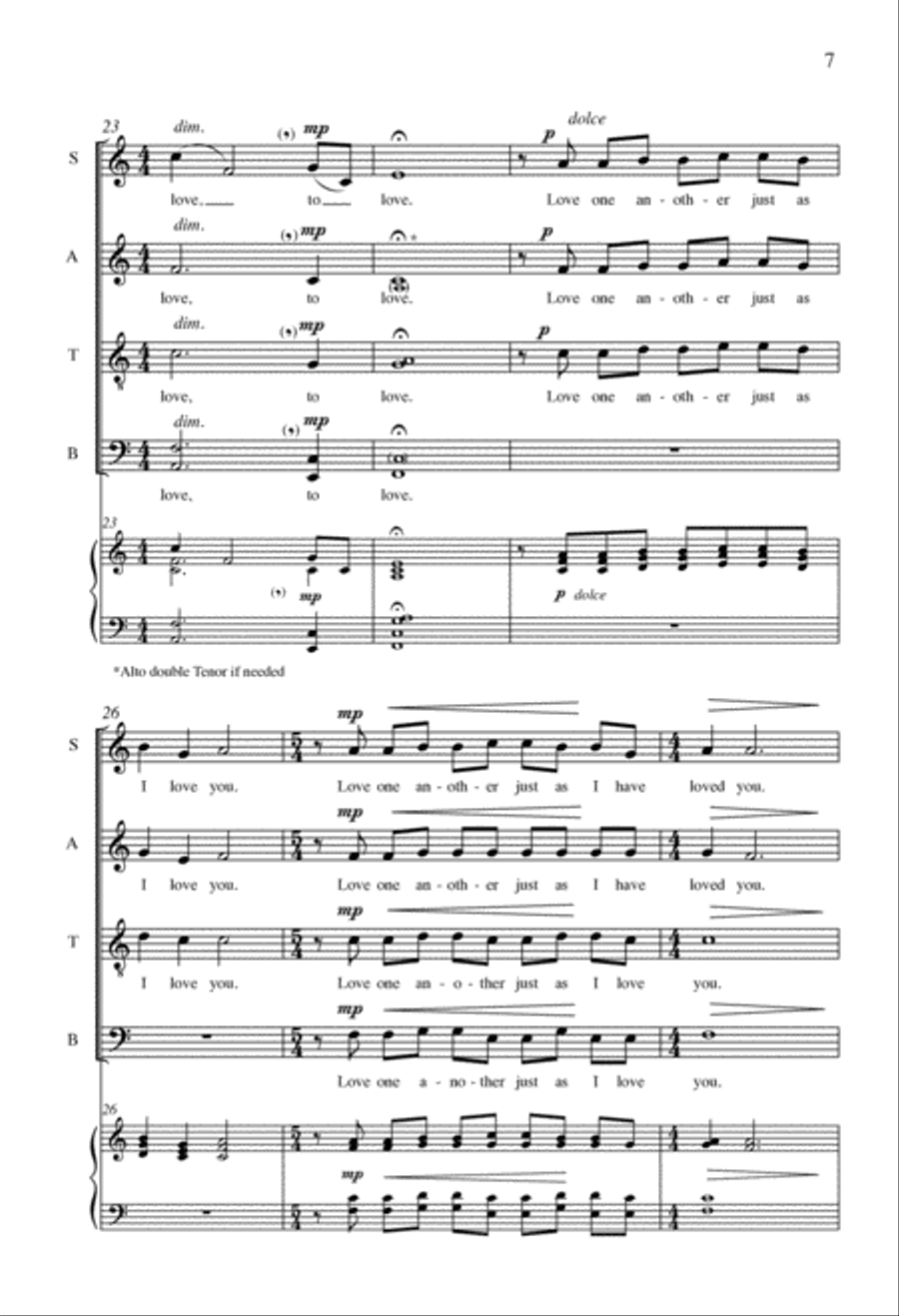 A New Commandment 4-Part scores gallery preview page 5