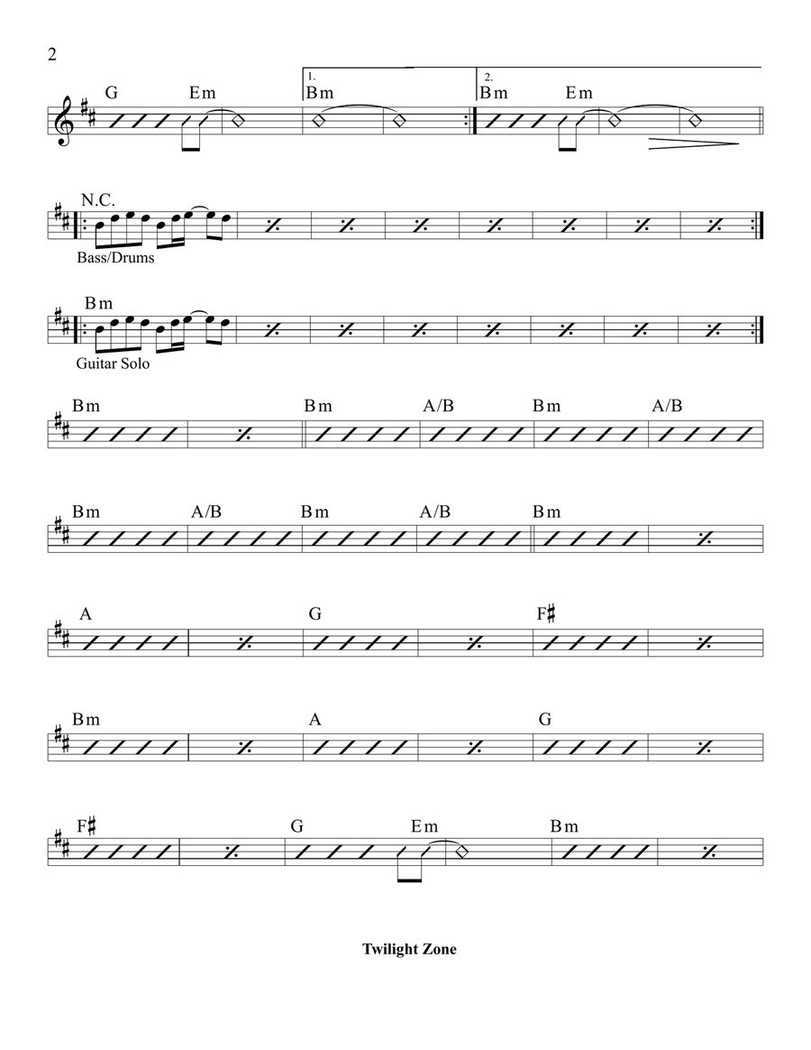 Twilight Zone Piano, Vocal scores gallery preview page 2