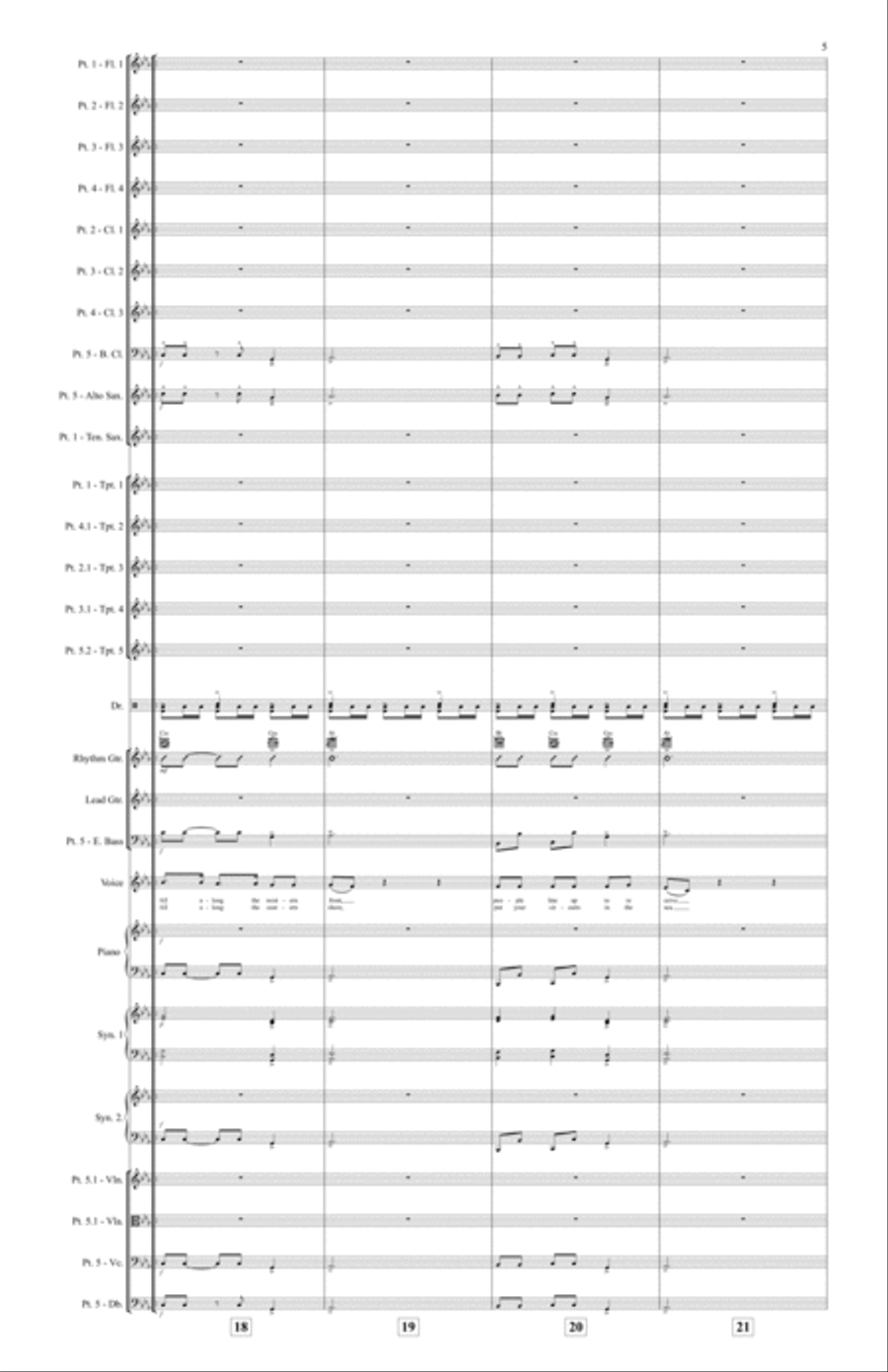 Electric Feel Large Ensemble scores gallery preview page 5