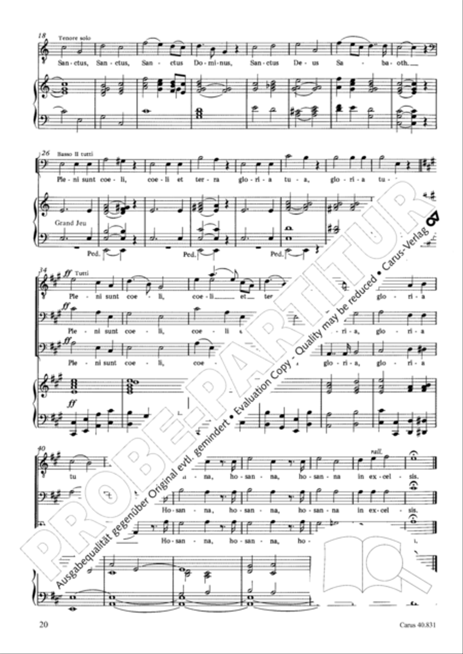 Messe breve no. 5 aux seminaires 3-Part scores gallery preview page 20