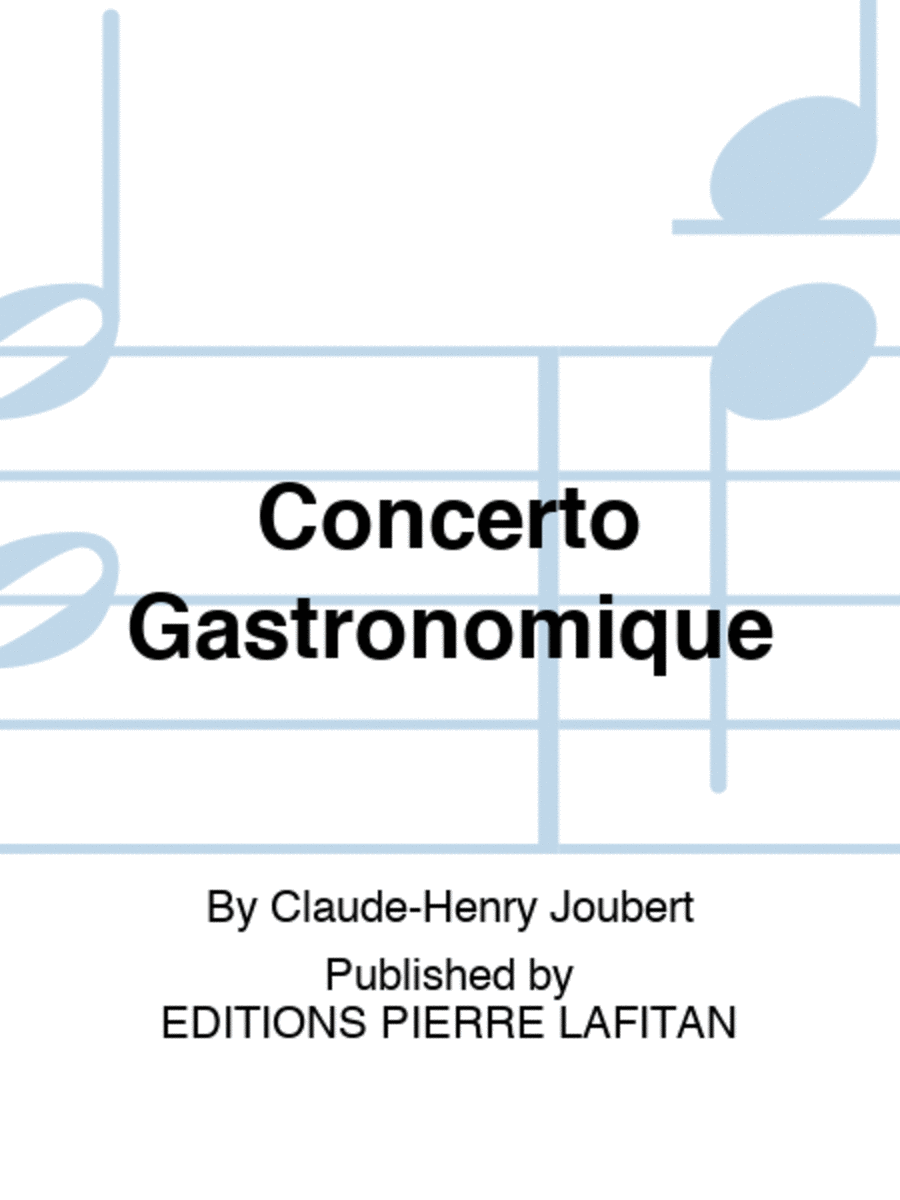 Concerto Gastronomique Alto Saxophone scores gallery preview page 1