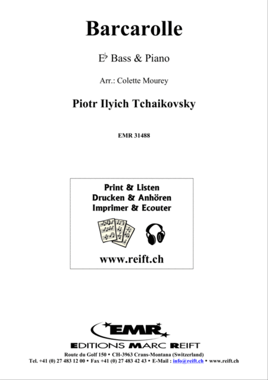 Barcarolle Barcarolle Piano Accompaniment scores gallery preview page 1