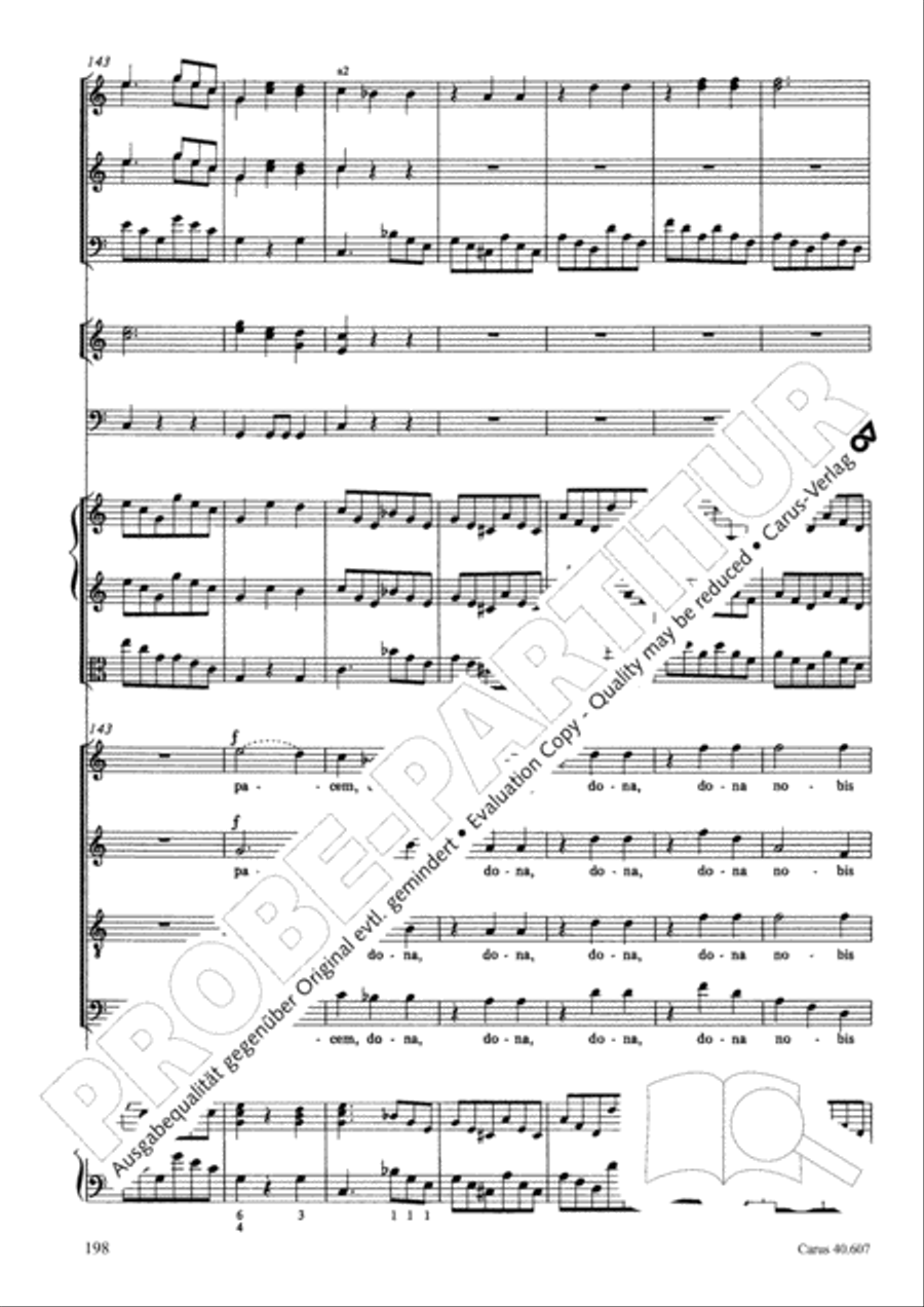 Mass in time of war (Missa in tempore belli) 4-Part scores gallery preview page 206