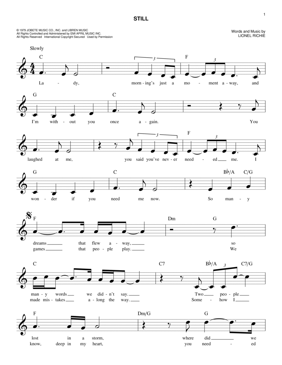Still Piano scores gallery preview page 1