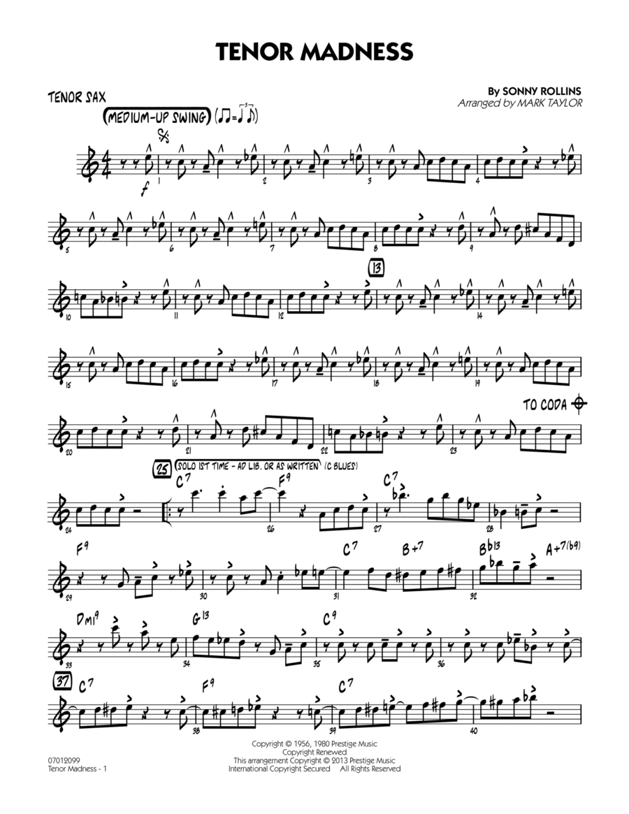 Tenor madness clearance saxophone