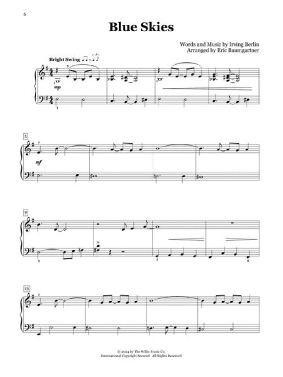 Favorite Melodies for Jazz Piano Solo Piano Solo scores gallery preview page 6
