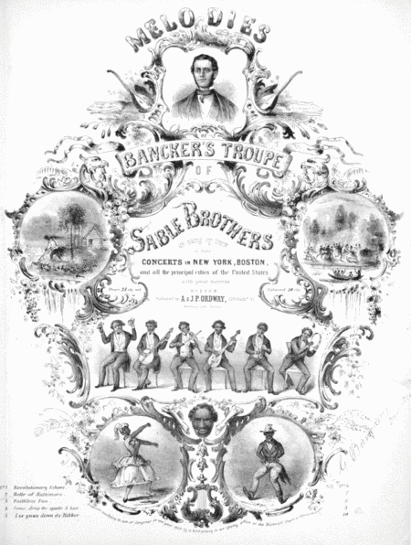 Melodies of Bancker's Troupe of Sable Brothers. Belle of Baltimore