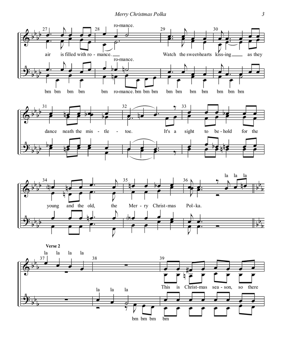 Merry Christmas Polka Merry Christmas Polka SSAA scores gallery preview page 3