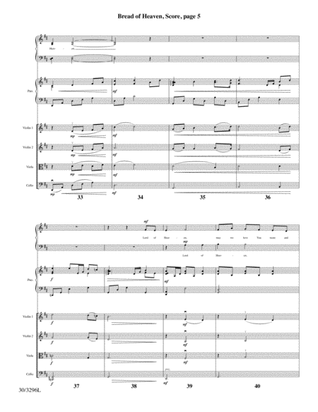 Bread of Heaven - String Quartet Score and Parts image number null