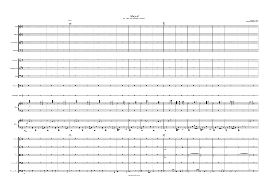 Hallelujah Hallelujah Full Orchestra scores gallery preview page 1