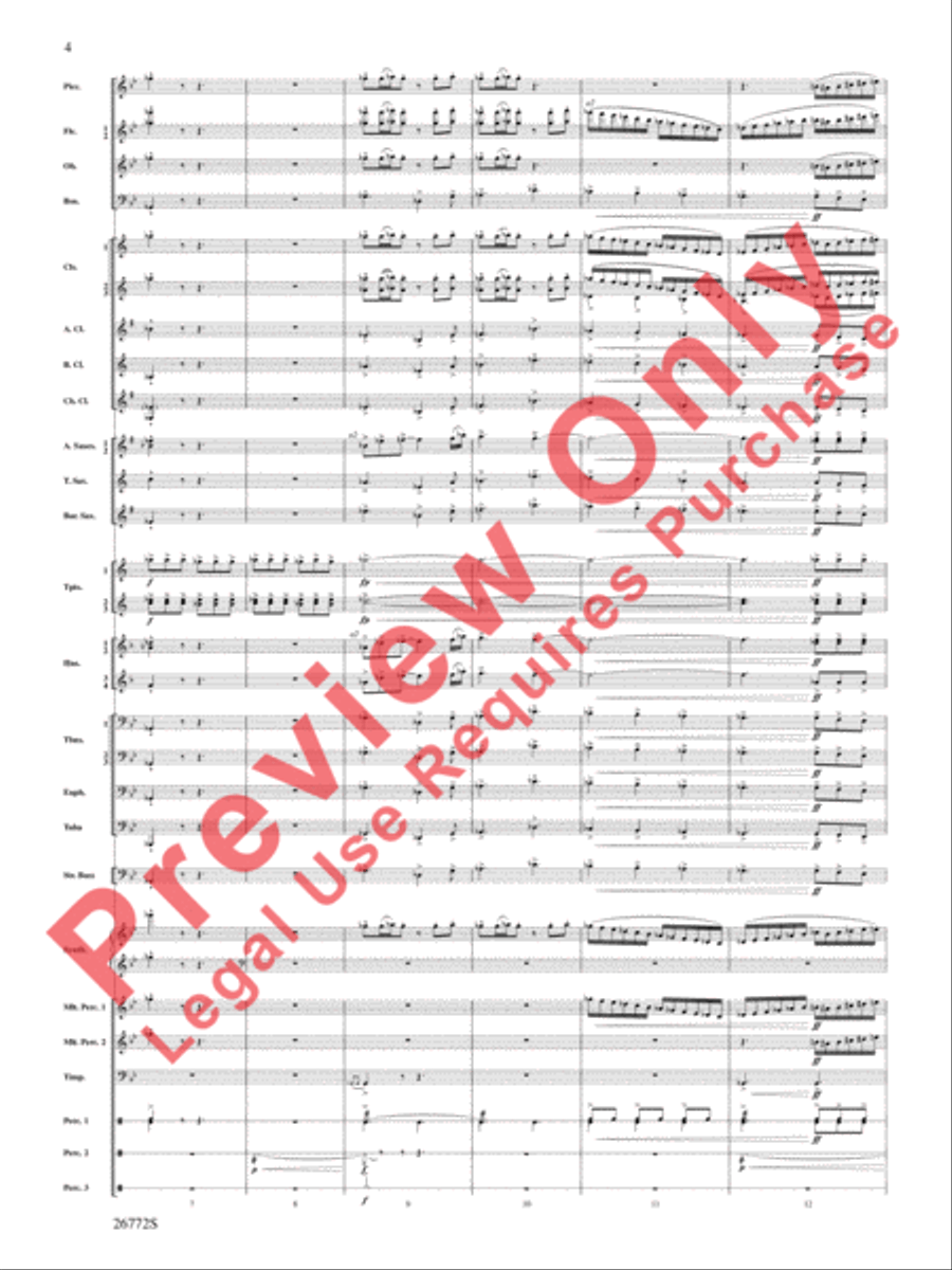 March: The Lion's Gate (Movement 1 from Sea to Sky) Concert Band scores gallery preview page 5