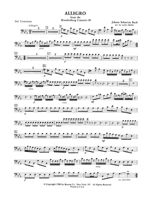Allegro from Brandenburg Concerto No. 3 - 2nd Trombone