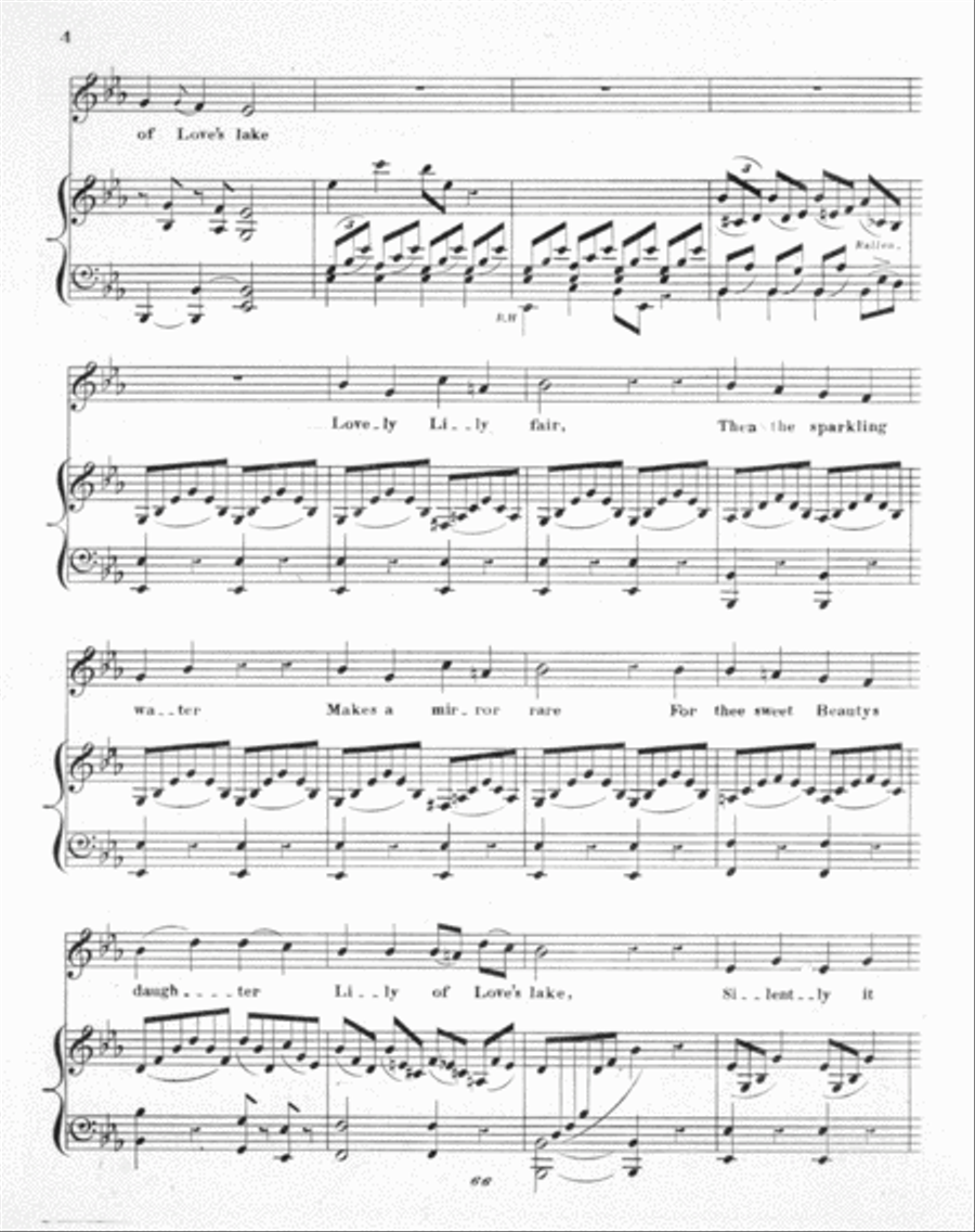Lilly of Love's Lake. Ballad Voice scores gallery preview page 4