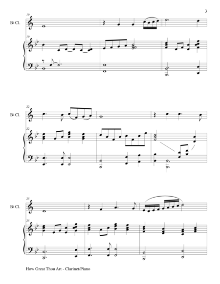 HOW GREAT THOU ART (Bb Clarinet/Piano and Clarinet Part)