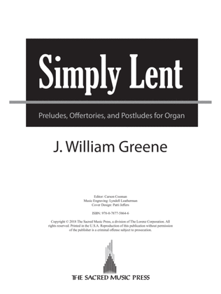 Book cover for Simply Lent (Digital Delivery)