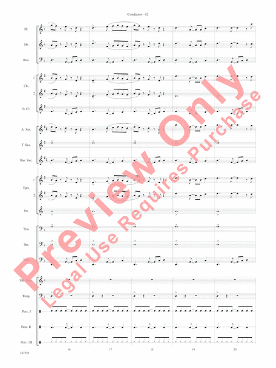 Charlie and the Chocolate Factory, Suite from Concert Band scores gallery preview page 45