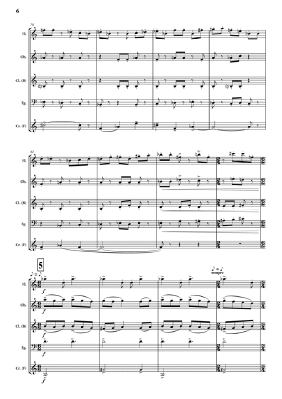 Wind Quintet Woodwind Quintet scores gallery preview page 6
