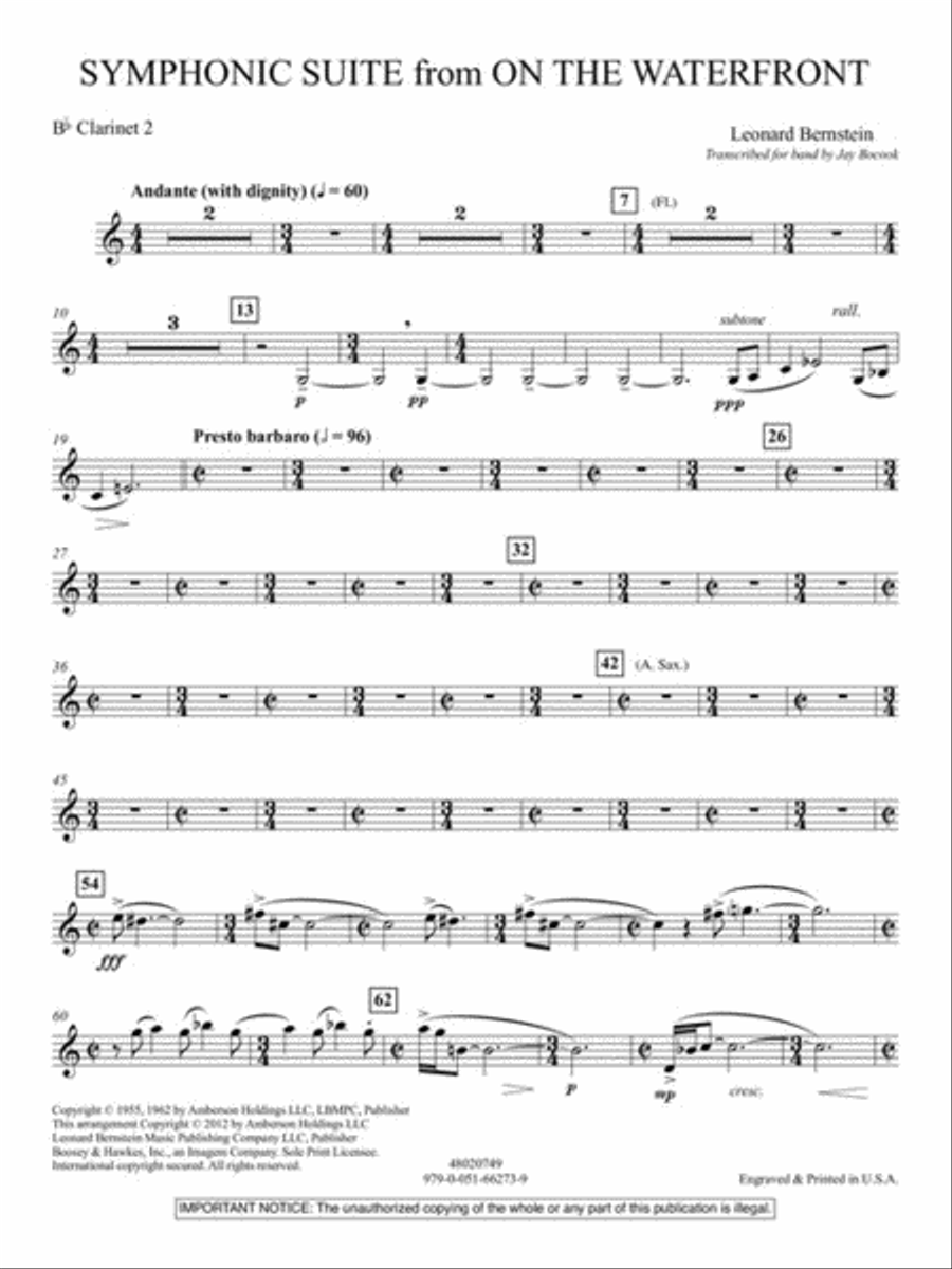 Symphonic Suite from On the Waterfront Concert Band scores gallery preview page 6