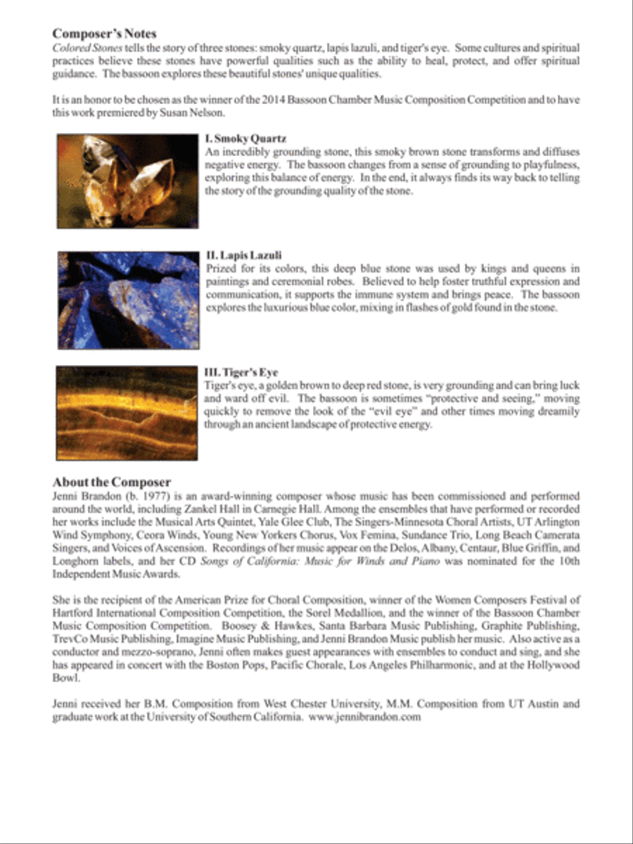 Colored Stones Colored Stones Bassoon Solo scores gallery preview page 3