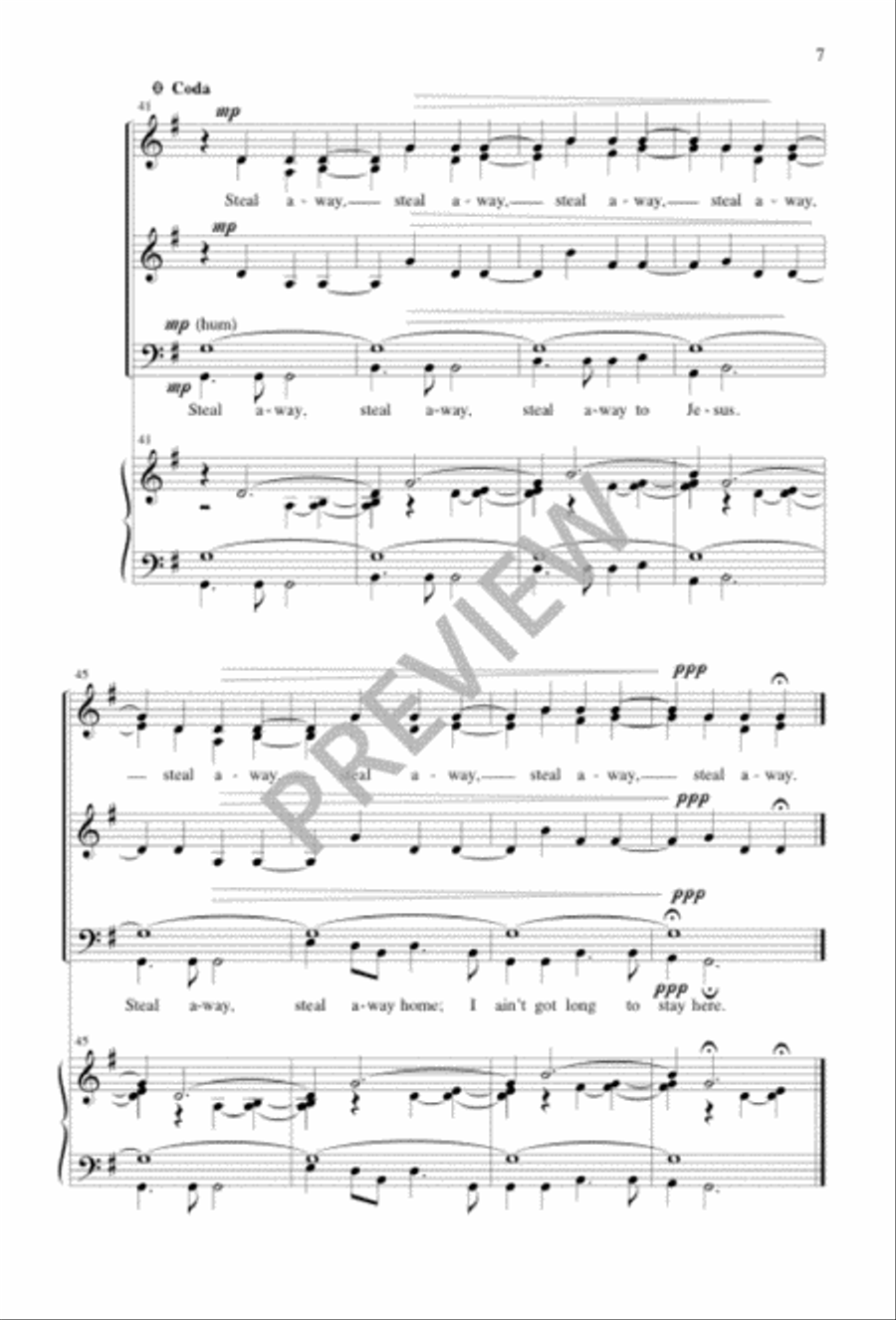 Steal Away SSATB scores gallery preview page 7
