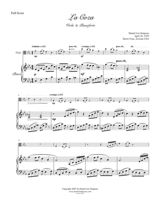 La Coza for Viola & Piano