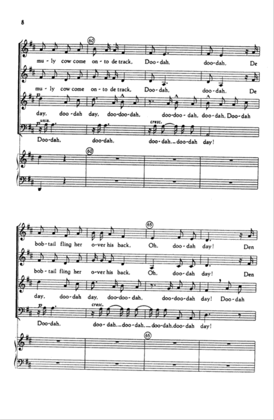 De Camptown Races Choir scores gallery preview page 6