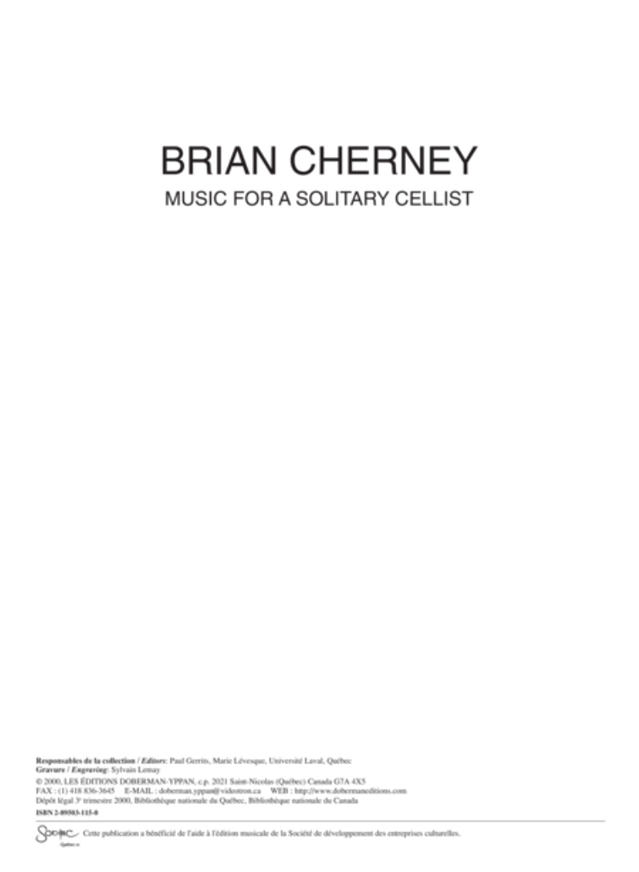 Music for a Solitary Cellist Cello scores gallery preview page 1