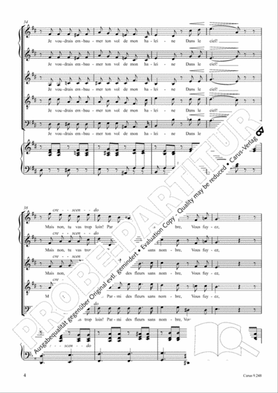 Le papillon et la fleur SSATB scores gallery preview page 5