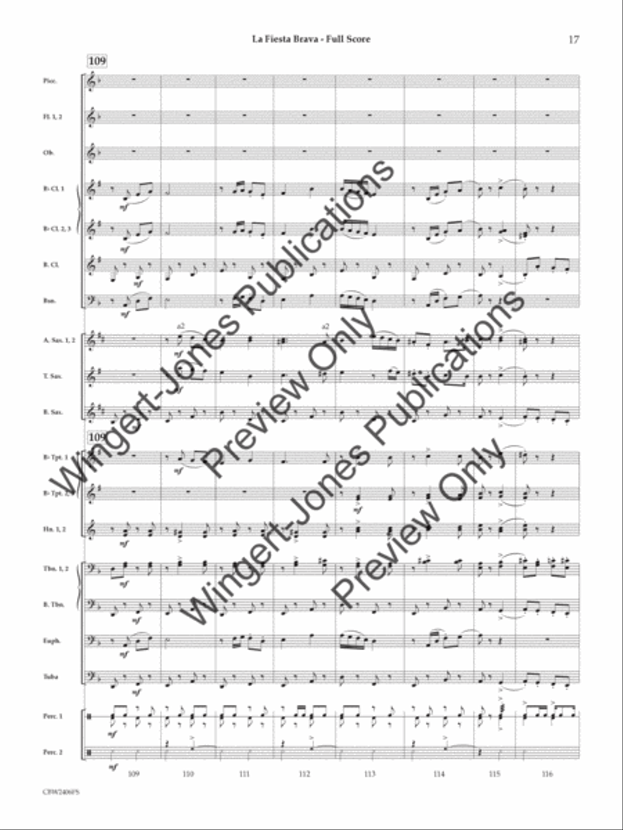 La Fiesta Brava La Fiesta Brava Concert Band scores gallery preview page 18