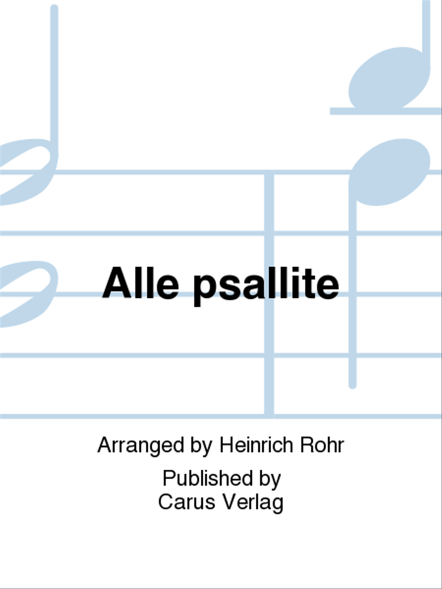 Alle psallite 4-Part scores gallery preview page 1