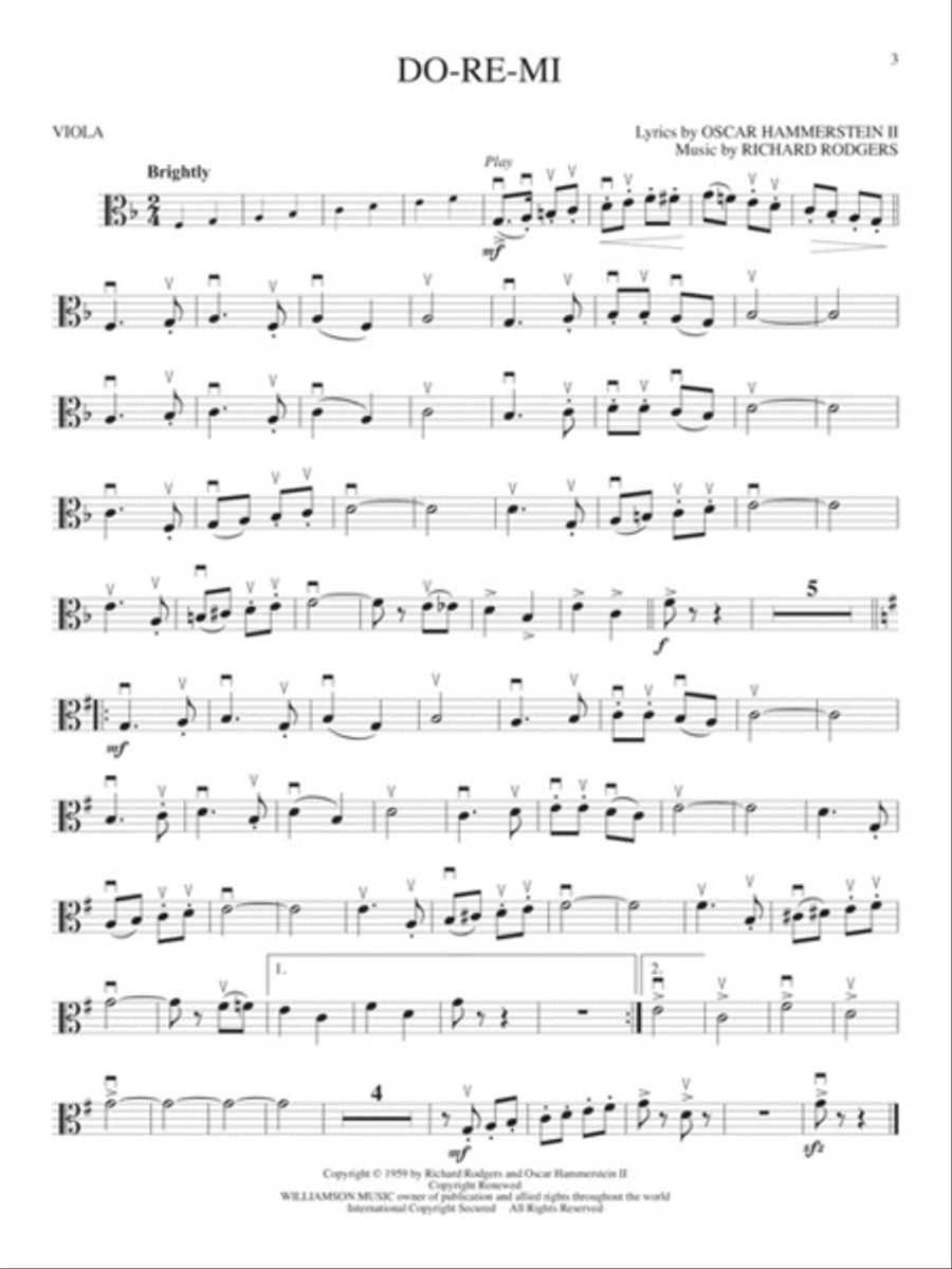 The Sound of Music Viola Solo scores gallery preview page 3