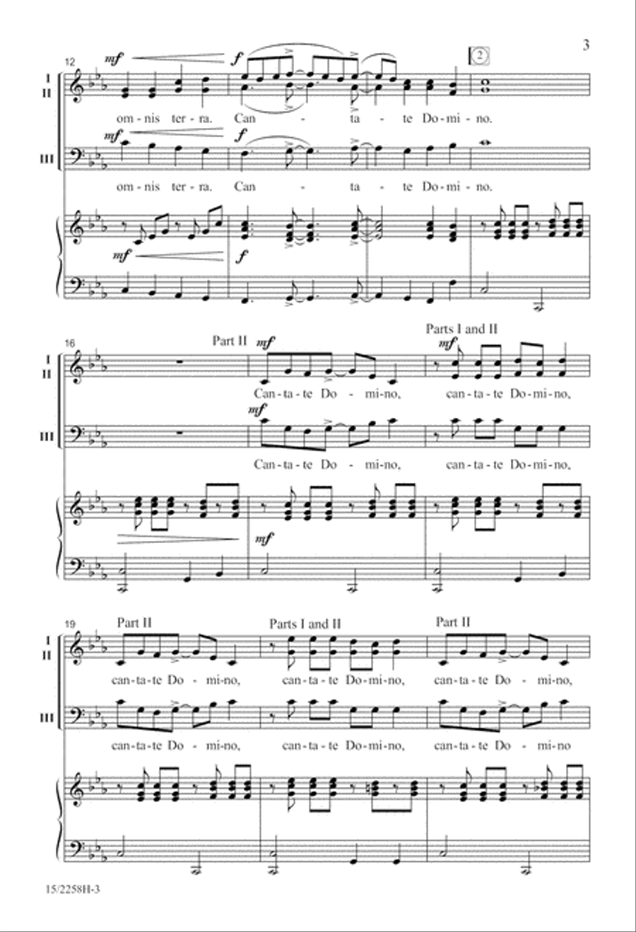 Cantate Domino Cantate Domino 3-Part scores gallery preview page 3
