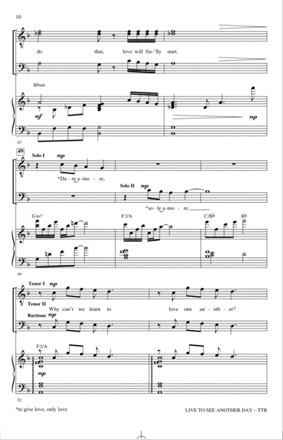 Live To See Another Day (arr. Mark Hayes) TTBB scores gallery preview page 8