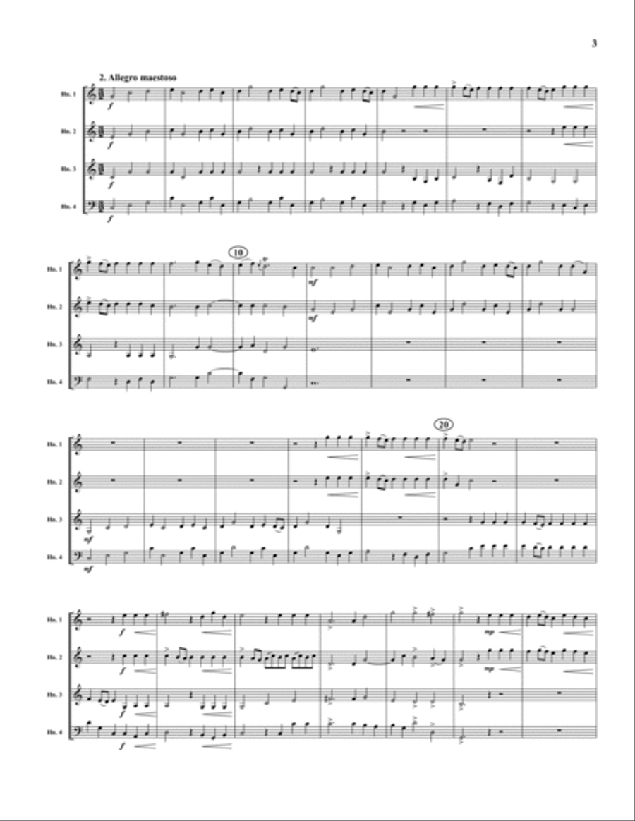 Water Music Suite Horn scores gallery preview page 3