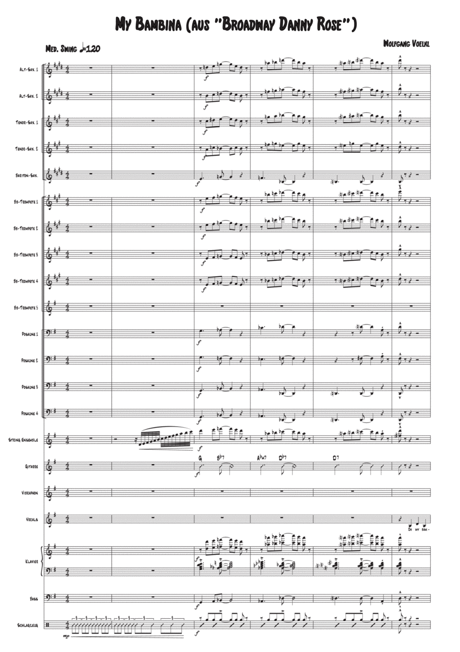 My bambina - Big Band score Jazz Ensemble scores gallery preview page 1